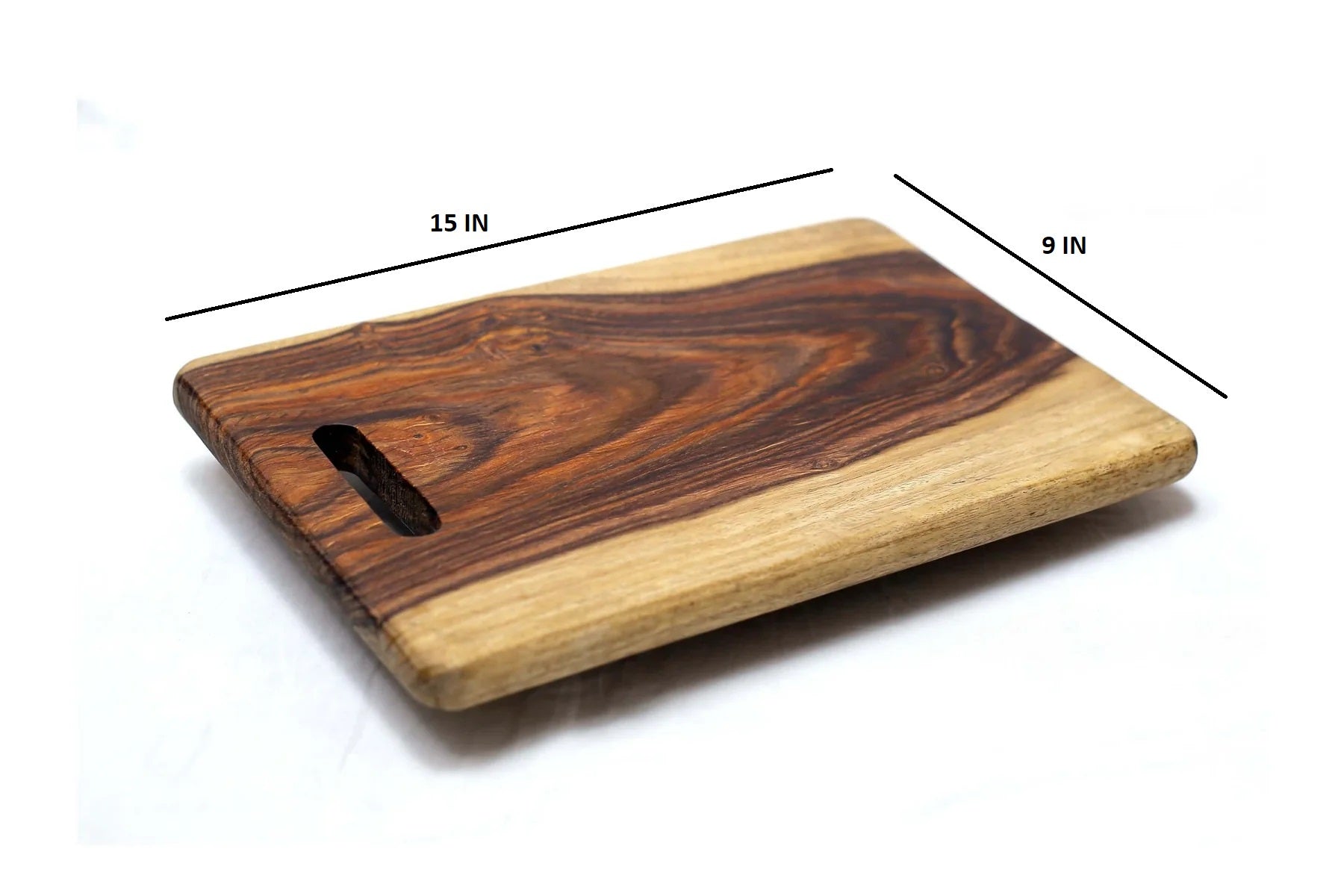 Sheesham Wood Chopping Cutting Board for Kitchen Vegetables, Fruits & Cheese | BPA Free | Eco-Friendly | Cutting Board for Kitchen | Wooden Serving Board | Pizza Platter (Small, Style-04)