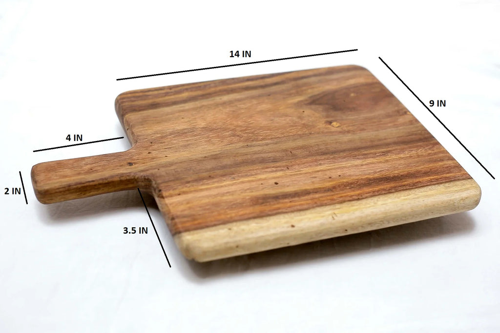 Wooden Cutting Board - Wooden Kitchen Chopping Boards for Vegetables, Fruits, Meat, Cheese, Bread & Wooden Serving