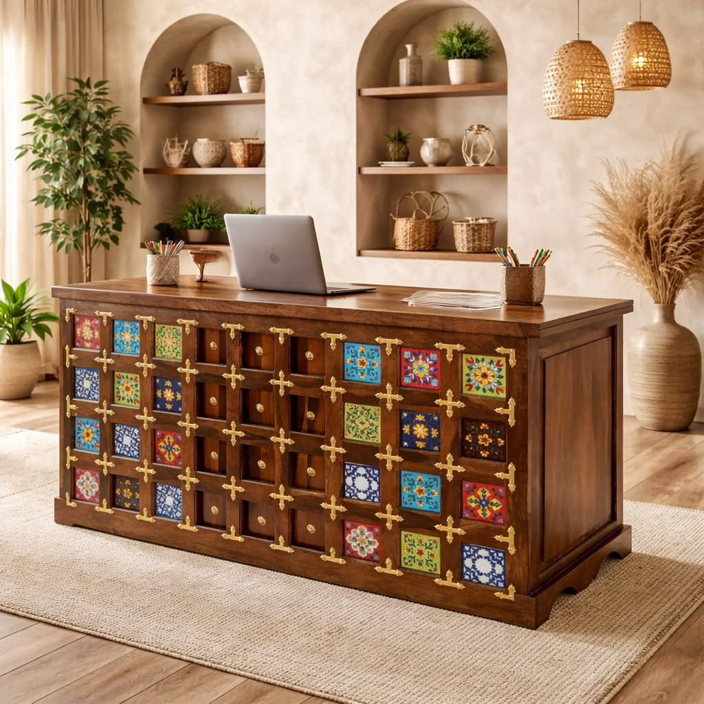 HavenzHome Sheesham Wooden Classic Counter