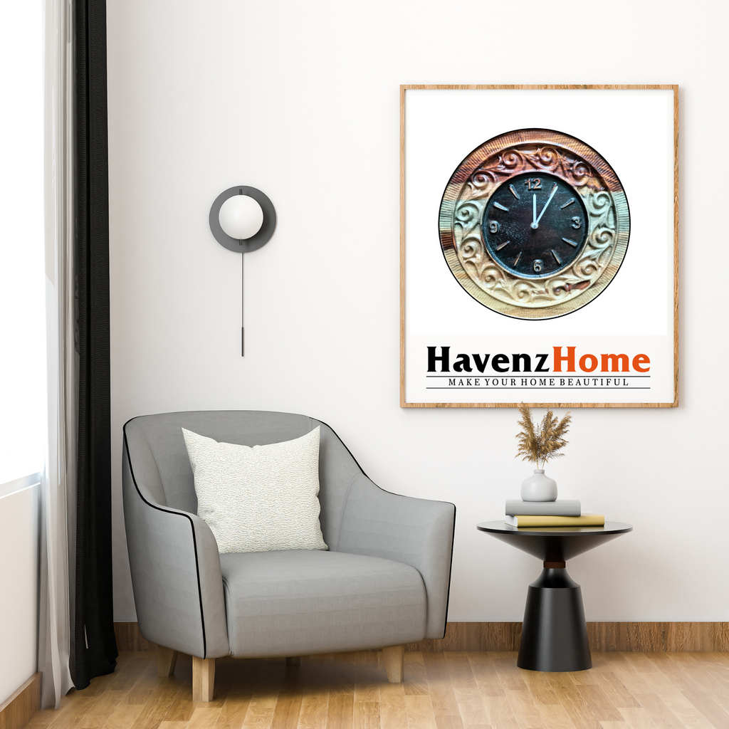 Ceramic Work Wooden Wall Clock