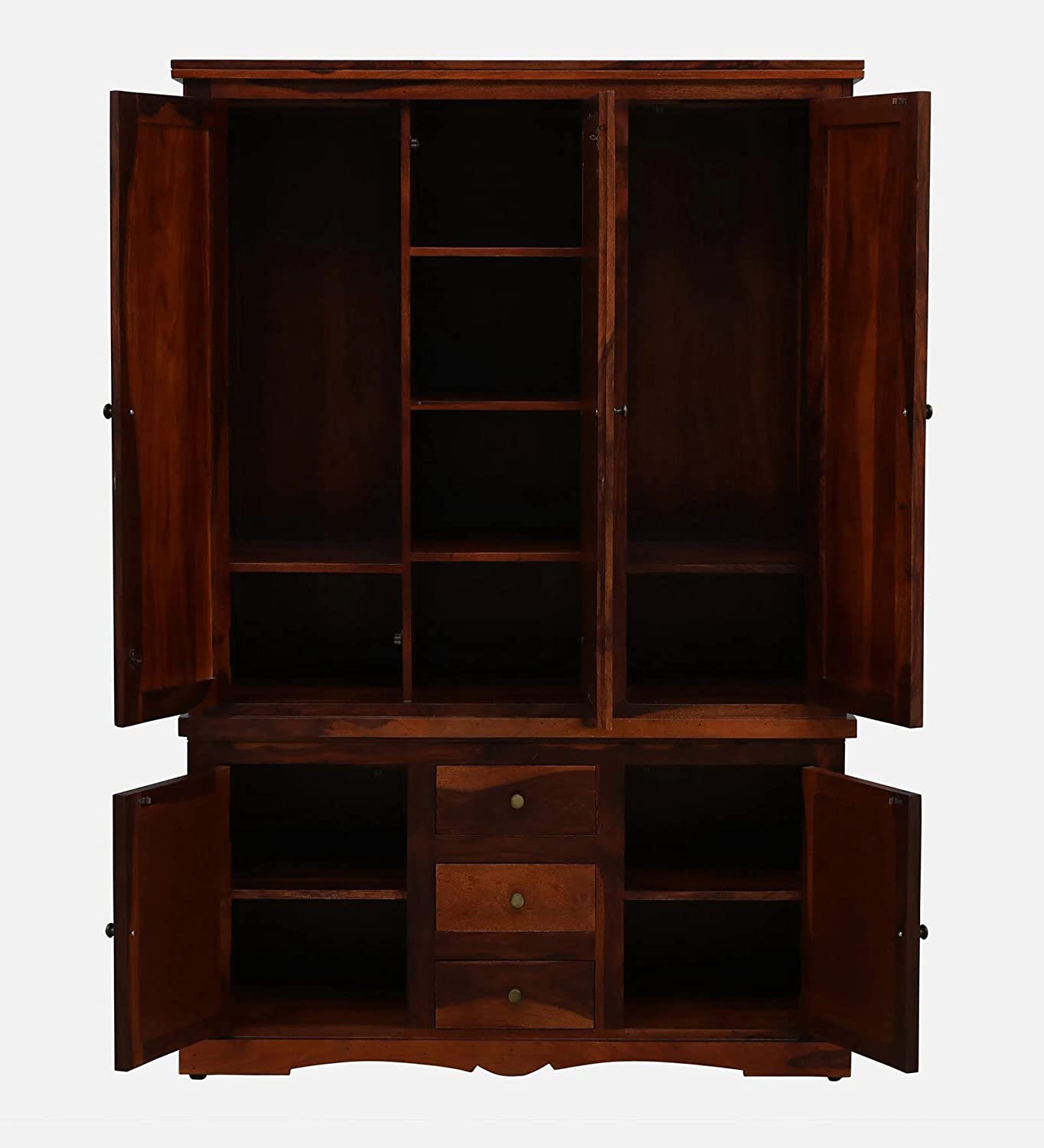 Sheesham Wood Wadrobe - Already Assembled - Door Wardrobe Furniture for Clothes, Cupboard Wooden Almirah for Bedroom, Multi Utility Wardrobe