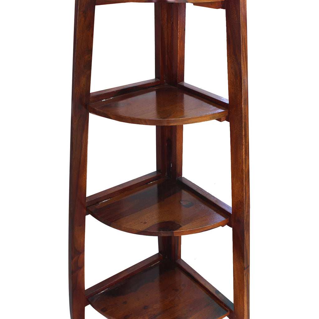 HavenzHome Wooden Corner Bookshelf 5 Tier Ladder