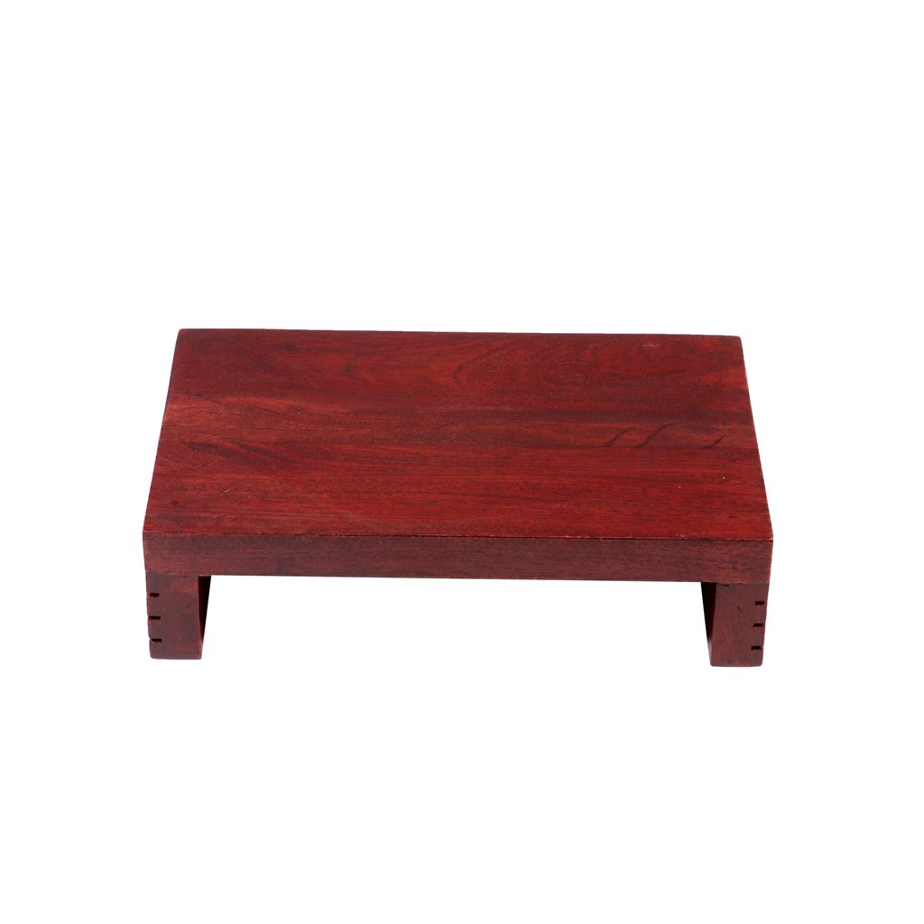 Wooden Puja Peeta Chowki | Large & Small Stool for Puja Idols |Wooden Puja Chowki Table for Festivals for god sittting stools 12 x 8 x 3 Inches