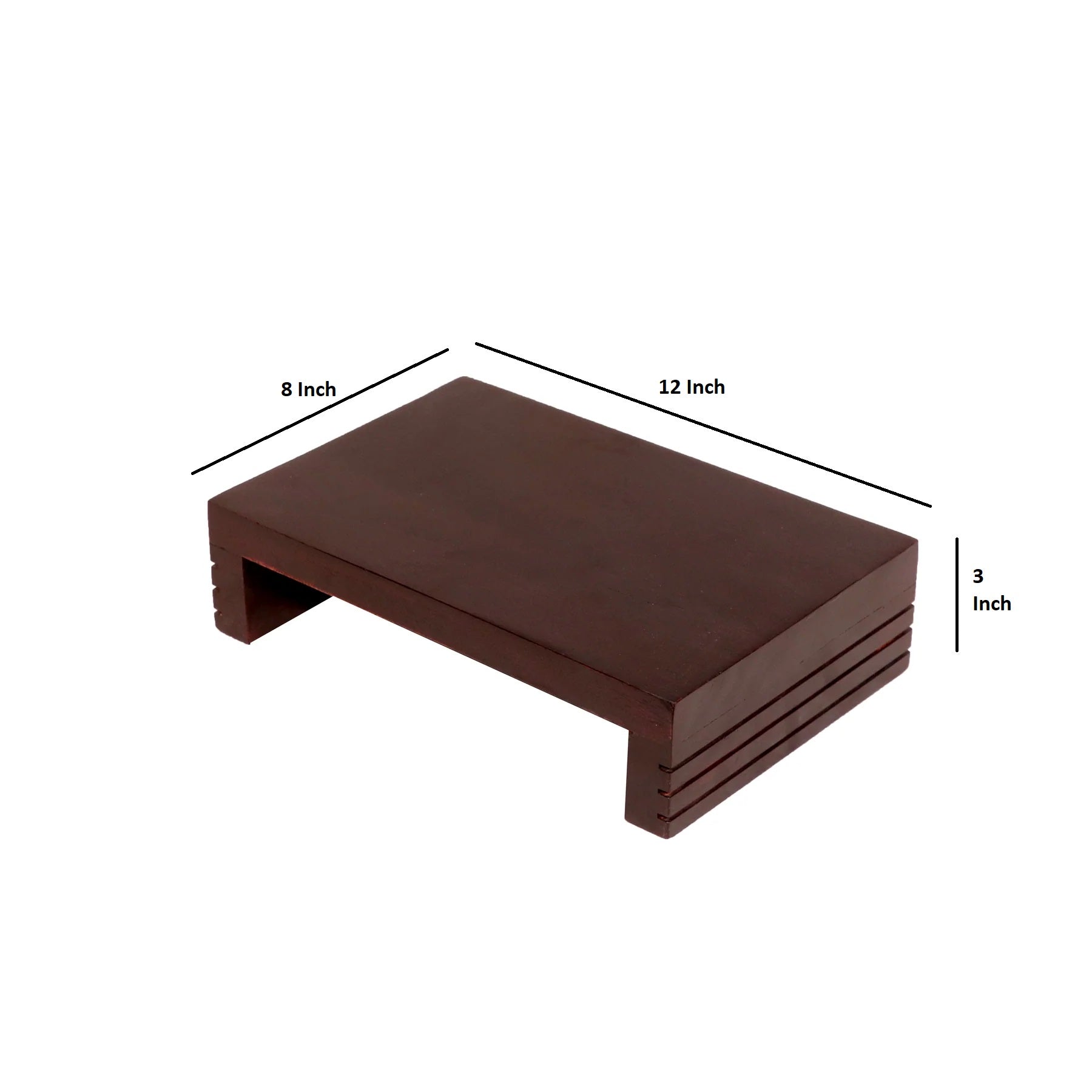 Wooden Puja Peeta Chowki | Large & Small Stool for Puja Idols |Wooden Puja Chowki Table for Festivals for god sittting stools 12 x 8 x 3 Inches