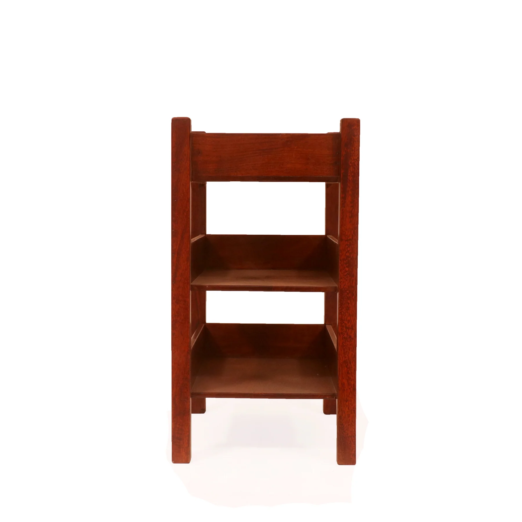 Wooden Rolling Cart Rack Large, Mahogany Polish Solid Wooden Bar Serving Trolley