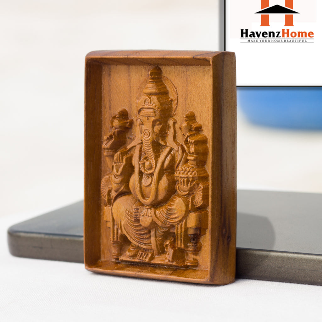 HavenzHome Lord Ganesha Big Wall Hanging Plate for Home/Living Room/Wall Decor Idol