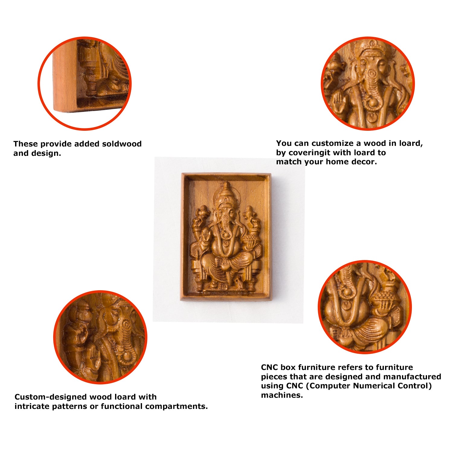 HavenzHome Lord Ganesha Big Wall Hanging Plate for Home/Living Room/Wall Decor Idol