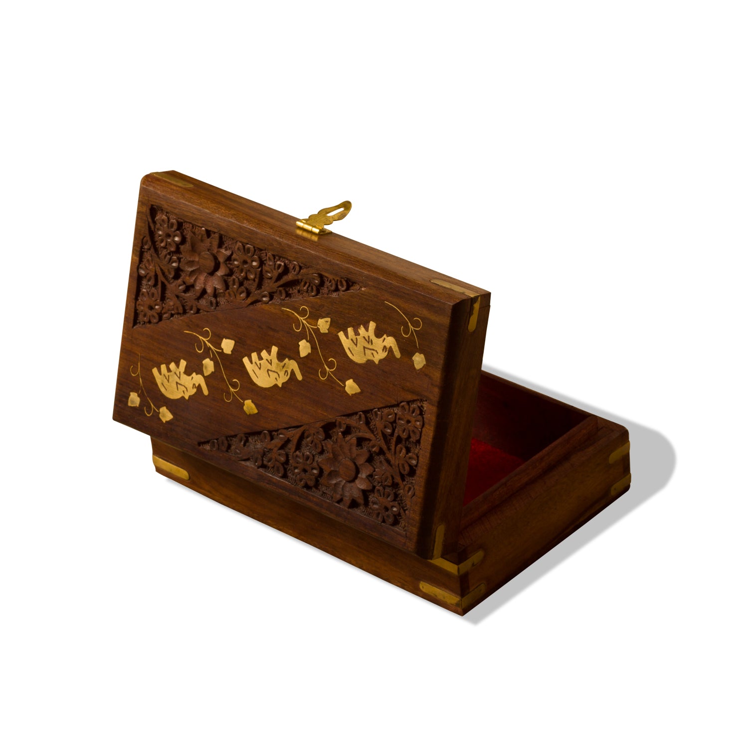 Handmade Wooden Jewellery Box for Women Jewel Organizer Elephant Decor