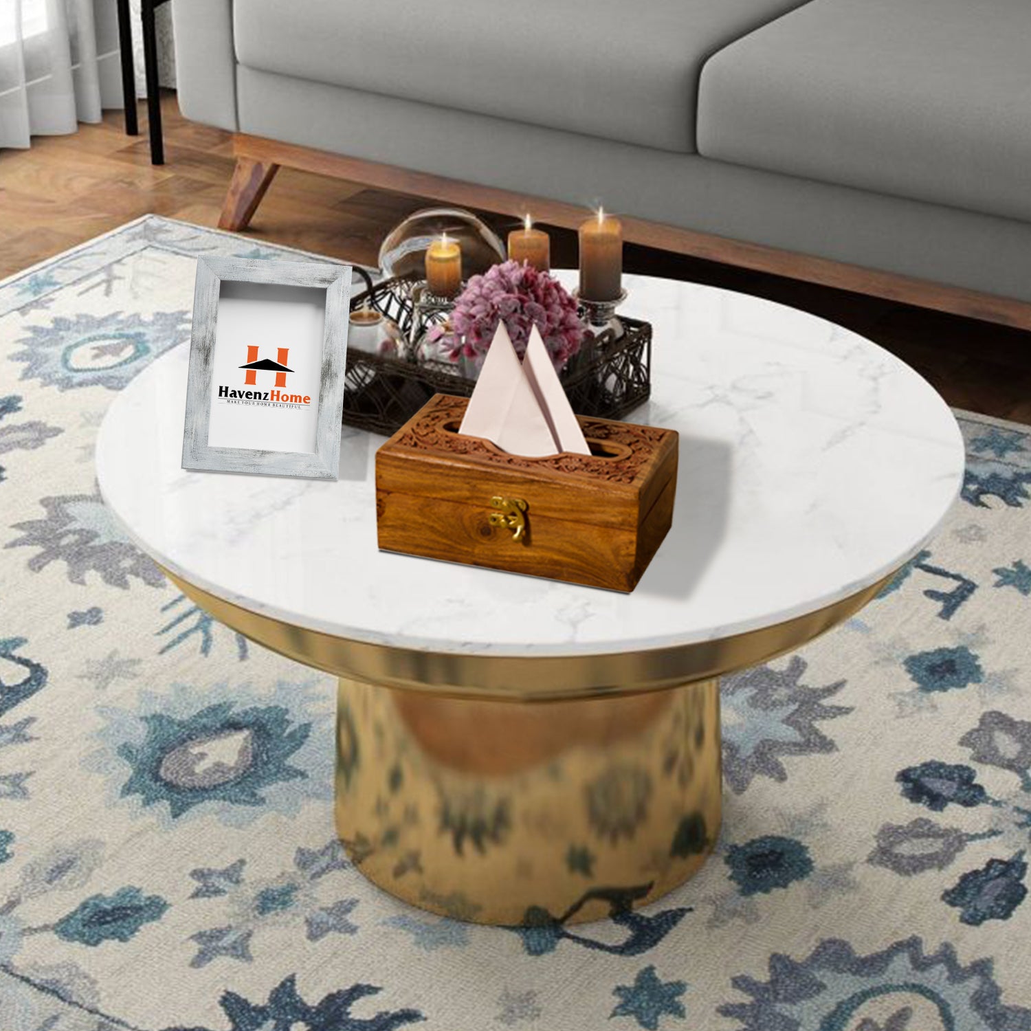 Ramraj Brown Wooden Tissue Paper Box