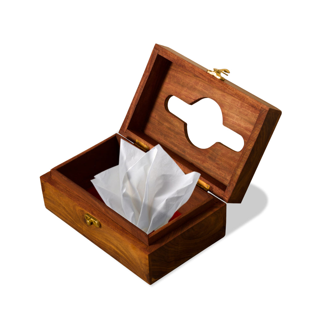Ramraj Brown Wooden Tissue Paper Box