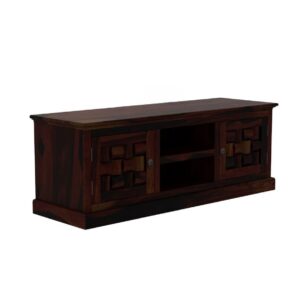 Enhance your living space with this Wooden TV Unit, designed for both style and functionality. Featuring a sleek and durable design, this unit offers ample storage with closed cabinets for concealed organization and open shelves for easy access to media devices, books, or décor.