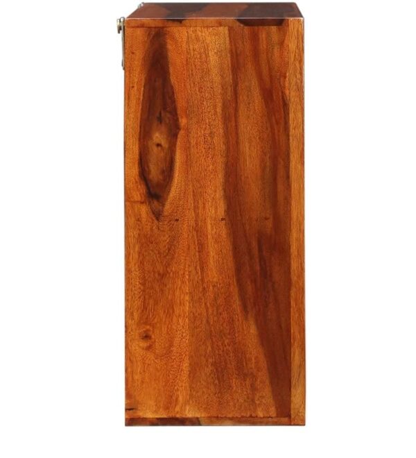 Sheesham Wood Wall Shelf with Artistic Ceramic Tile Inlay-havenzhome