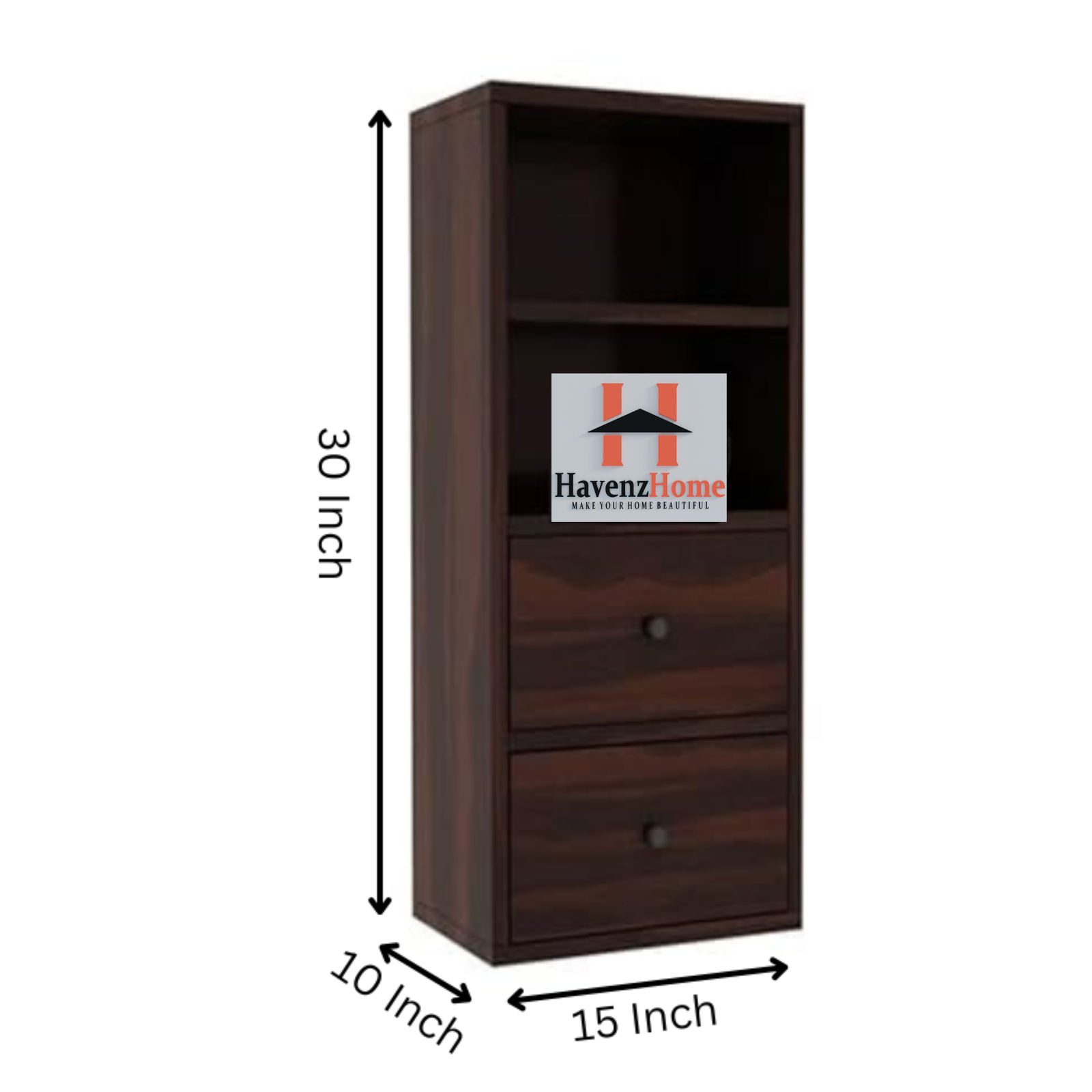 havenzhome solid wood wall mounted storage cabinet with two spacious drawers,two open shelves(walnut) havenzhome solid wood wall mounted storage cabinet with two spacious drawers,two open shelves(walnut)