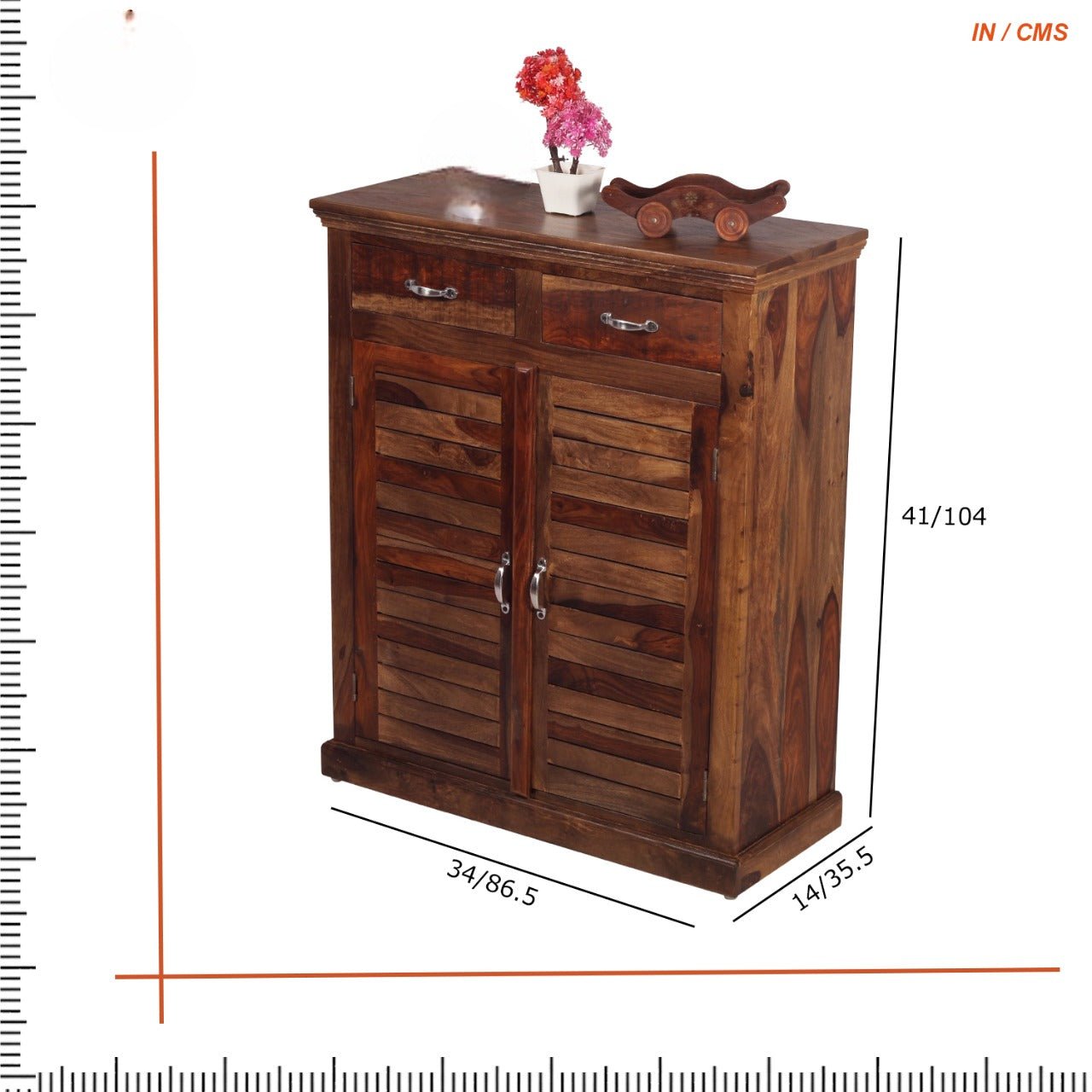 sheesham wood 2 door shoe cabinet with 2 drawer for home | wooden shoe rack with storage | shoe rack cabinet | brown sheesham wood 2 door shoe cabinet with 2 drawer for home | wooden shoe rack with storage | shoe rack cabinet | brown