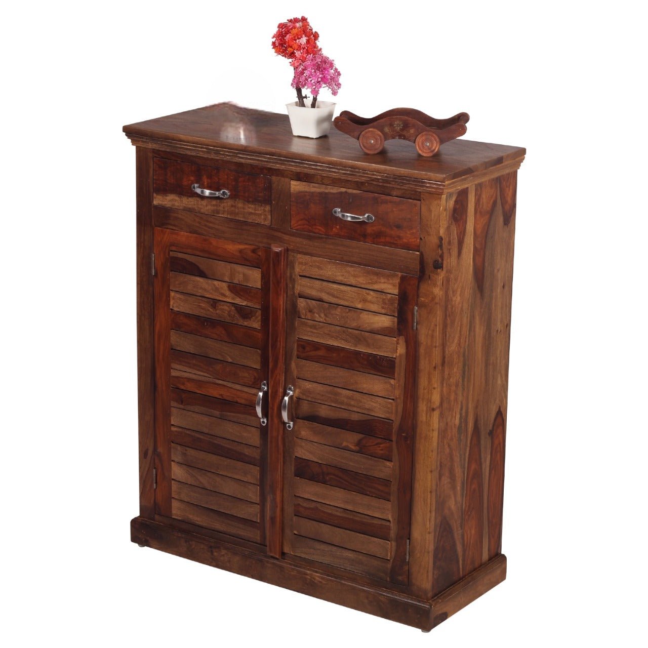 sheesham wood 2 door shoe cabinet with 2 drawer for home | wooden shoe rack with storage | shoe rack cabinet | brown sheesham wood 2 door shoe cabinet with 2 drawer for home | wooden shoe rack with storage | shoe rack cabinet | brown