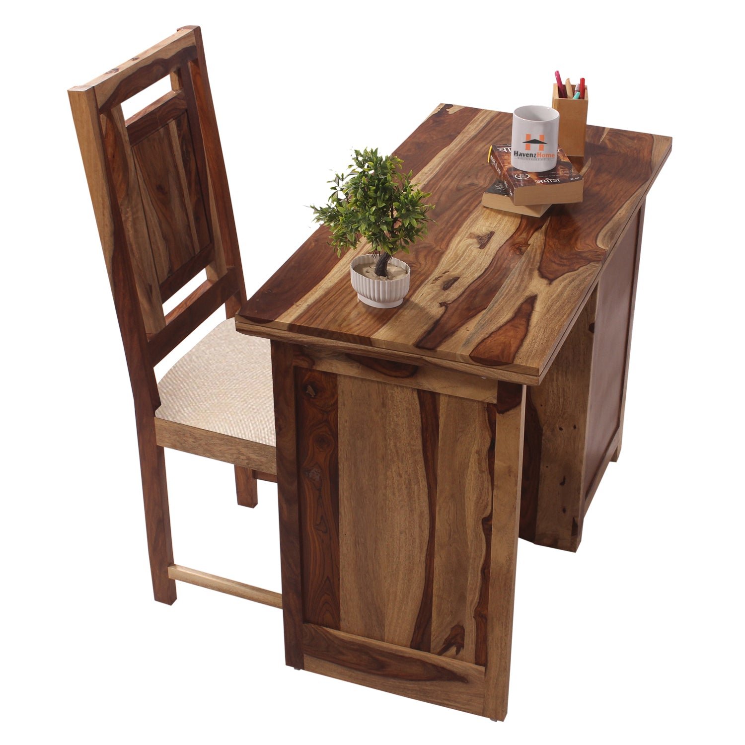 nivora solid sheesham wood computer table with cabinet and drawer storage with chair, wood writing desk, study desk, office desk, laptop table (natural wood) nivora solid sheesham wood computer table with cabinet and drawer storage with chair, wood writing desk, study desk, office desk, laptop table (natural wood)