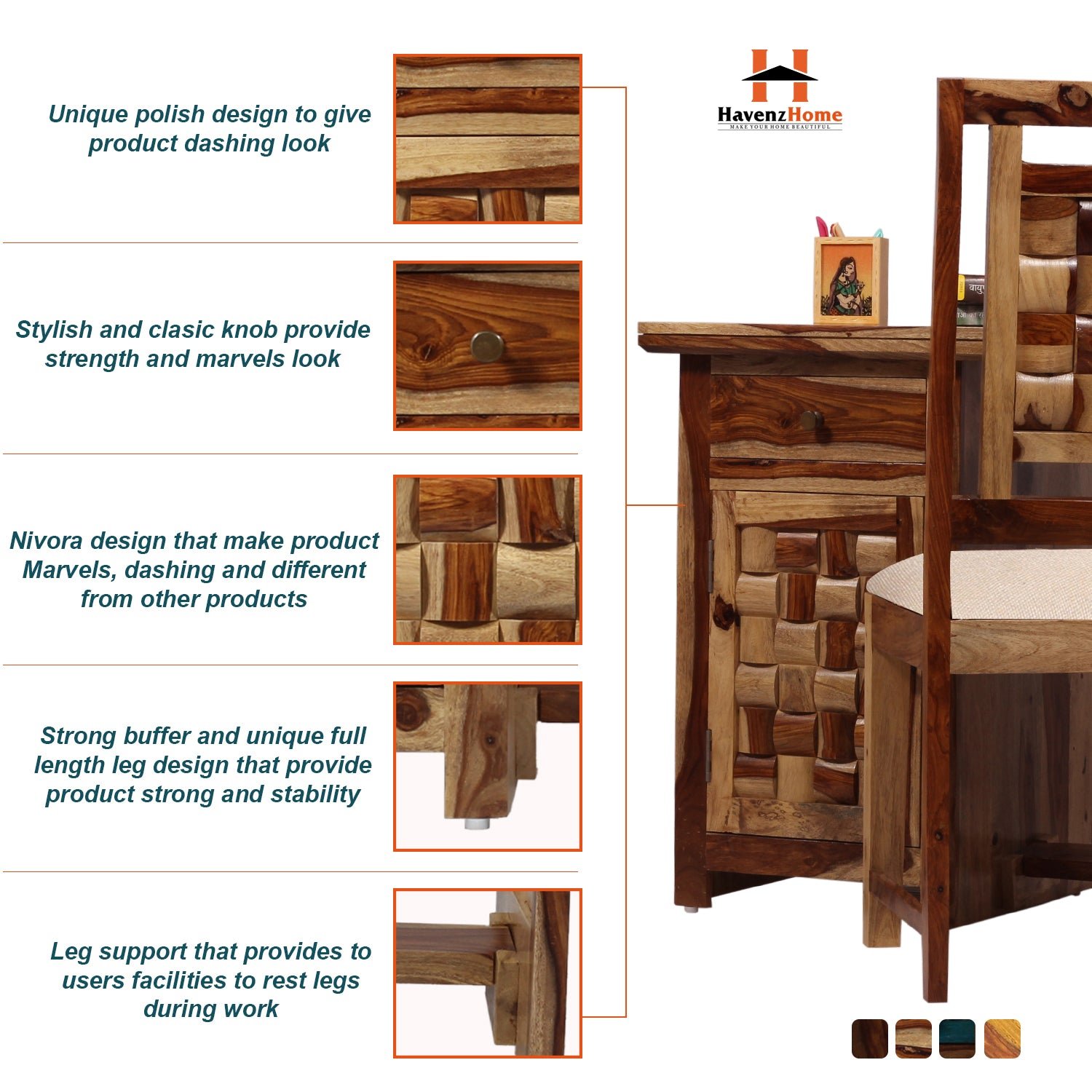 nivora solid sheesham wood computer table with cabinet and drawer storage with chair, wood writing desk, study desk, office desk, laptop table (natural wood) nivora solid sheesham wood computer table with cabinet and drawer storage with chair, wood writing desk, study desk, office desk, laptop table (natural wood)