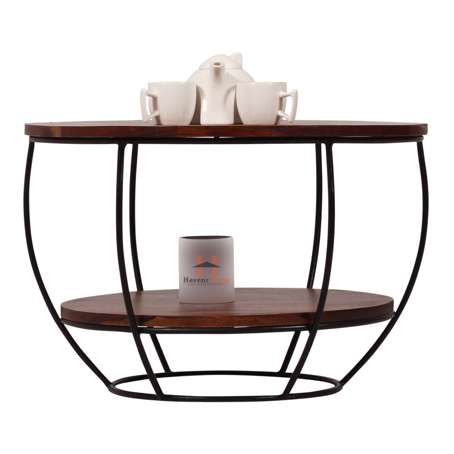 wooden round 2 tier coffee table modern sofa side table for living room tea table for 2 shelf storage table,end table,center table brown & black wooden round 2 tier coffee table modern sofa side table for living room tea table for 2 shelf storage table,end table,center table brown & black