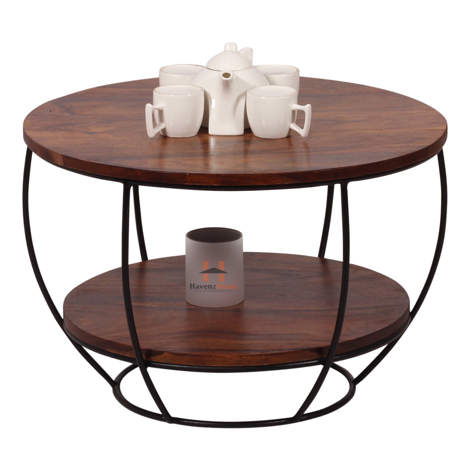 wooden round 2 tier coffee table modern sofa side table for living room tea table for 2 shelf storage table,end table,center table brown & black wooden round 2 tier coffee table modern sofa side table for living room tea table for 2 shelf storage table,end table,center table brown & black